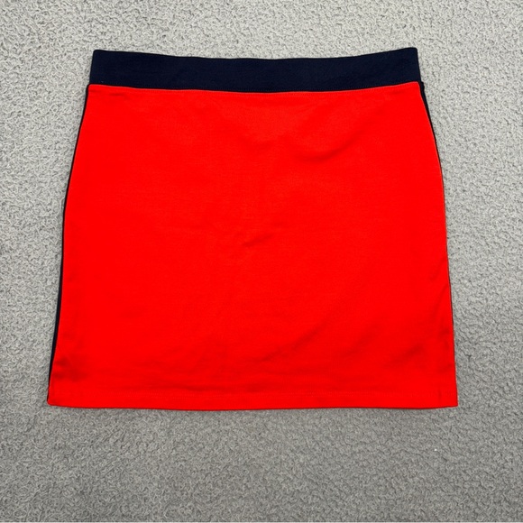 Juicy Couture Mini Skirt Girls 16 Red Blue Logo Stripe Stretch Cheerleader Y2K - Picture 3 of 11